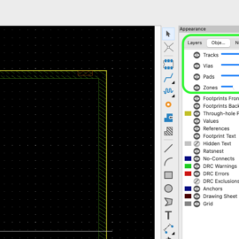 Object opacity sliders in KiCAD