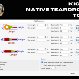 KiCAD v7 Teardrop creating tool