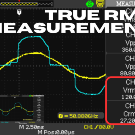 TrueRMS measurement on an oscilloscope
