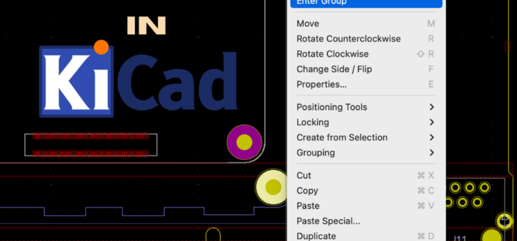 Enter group tool in KiCAD